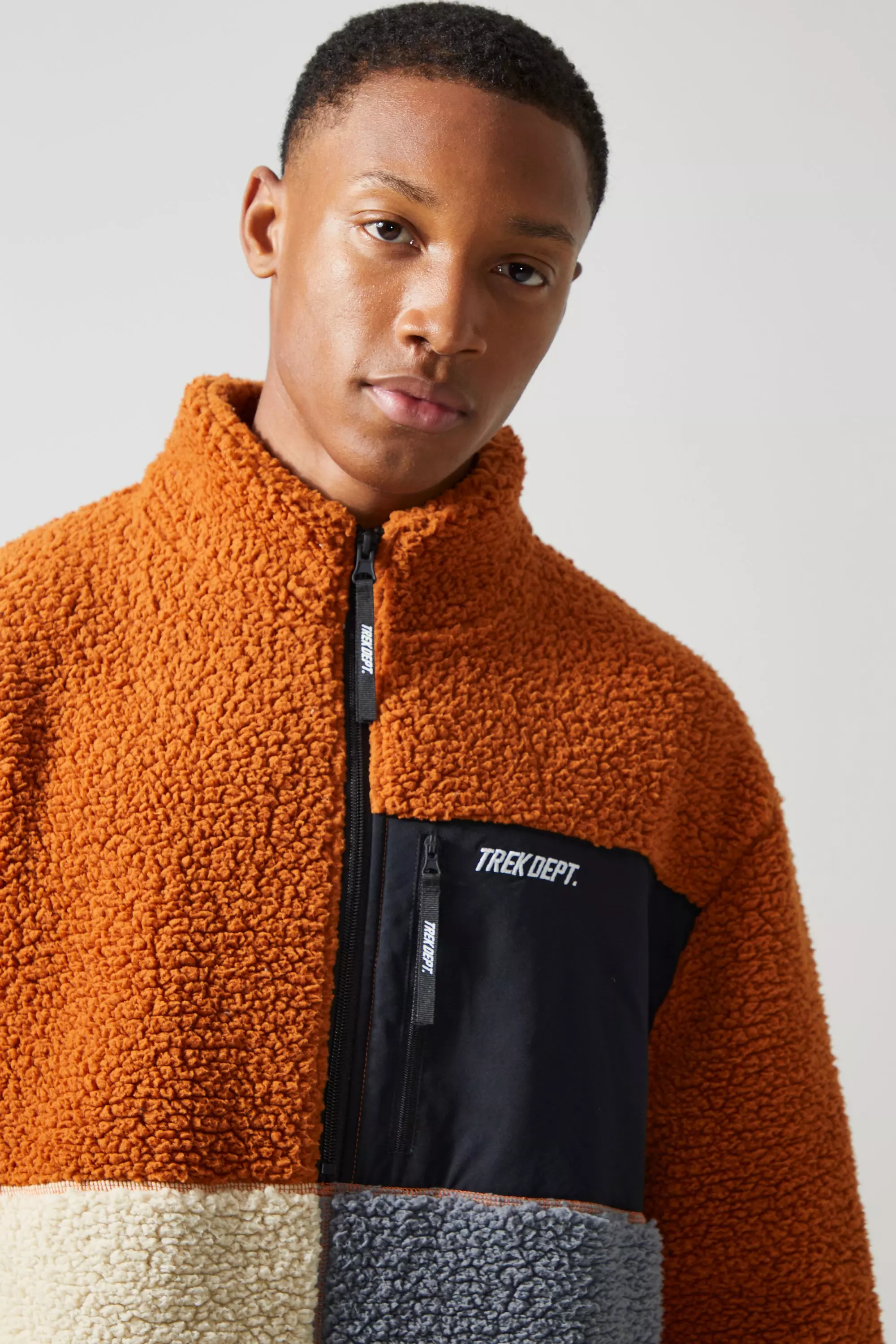 Burnt orange sale fleece jacket